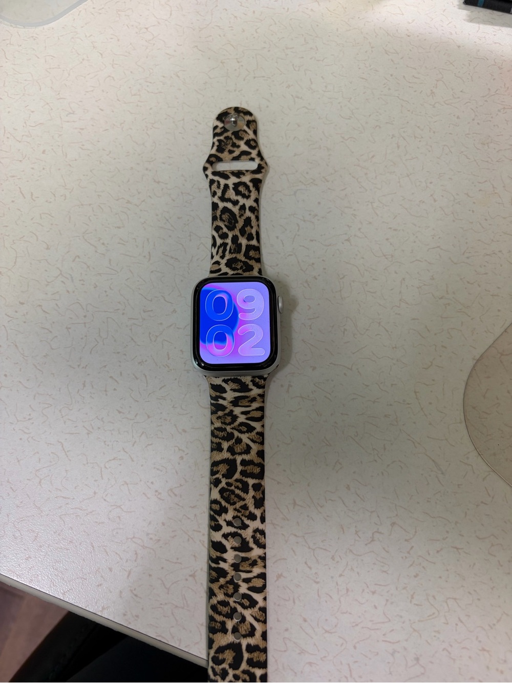 Apple Watch Series 6 with Leopard Print Sport Band - Beige/Black